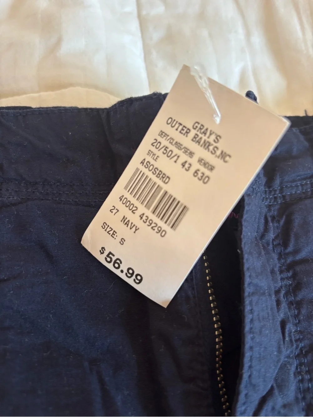 fresh produce Navy Blue Cotton Skirt